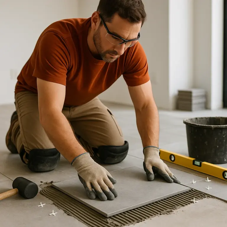 Concrete tile installation